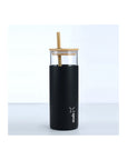 Studio TK Glass Water Bottle with Bamboo Lid & Straw