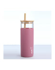 Studio TK Glass Water Bottle with Bamboo Lid & Straw