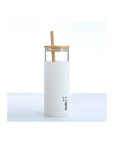Studio TK Glass Water Bottle with Bamboo Lid & Straw