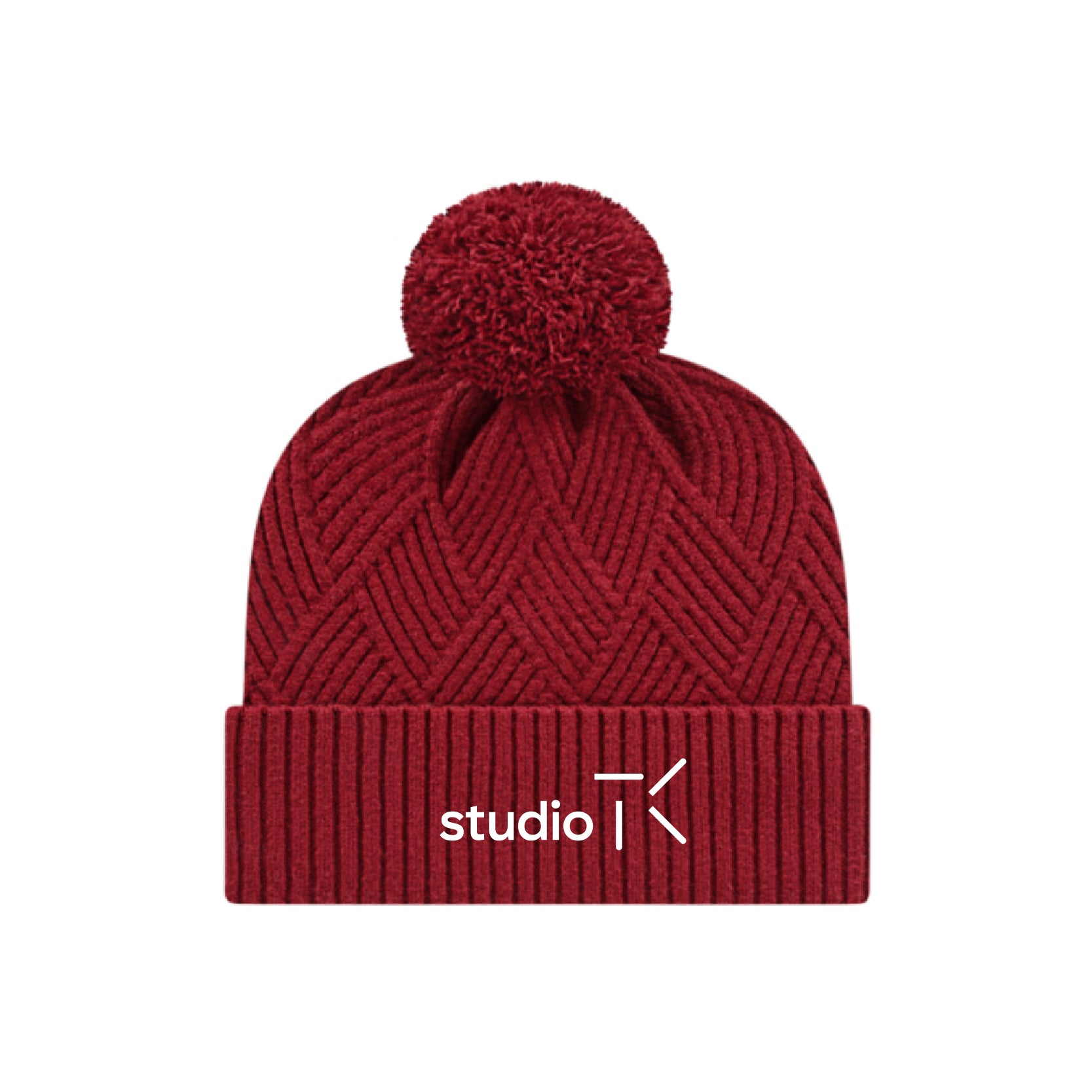 Studio TK Premium Diagonal Weave Knit Cap With Cuff